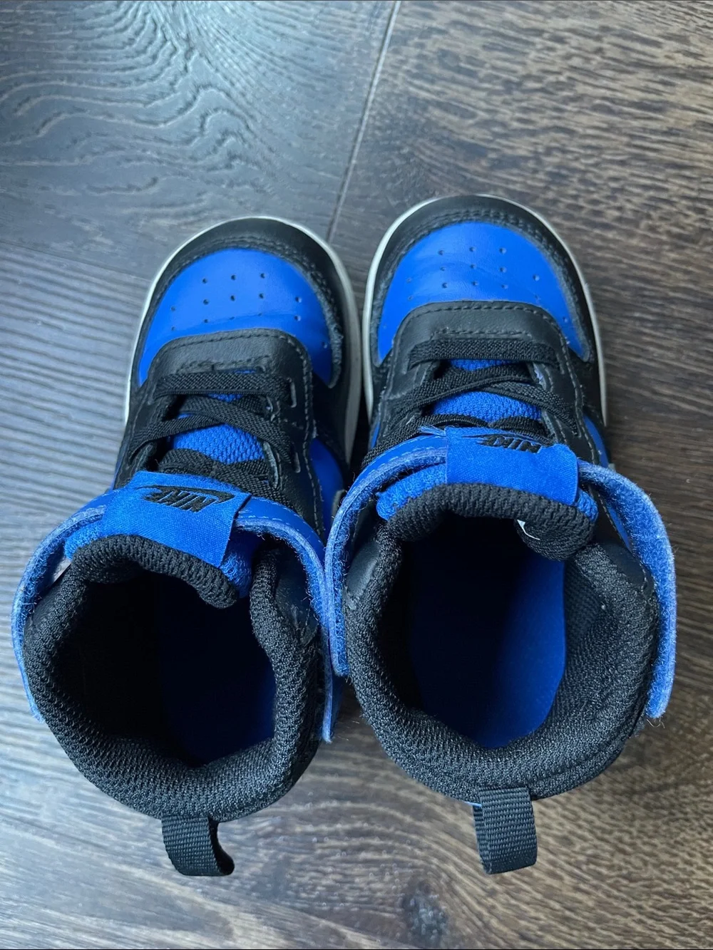 Nike Court Borough Mid 2 Blue and Black Toddler mid-top shoes size toddler 8